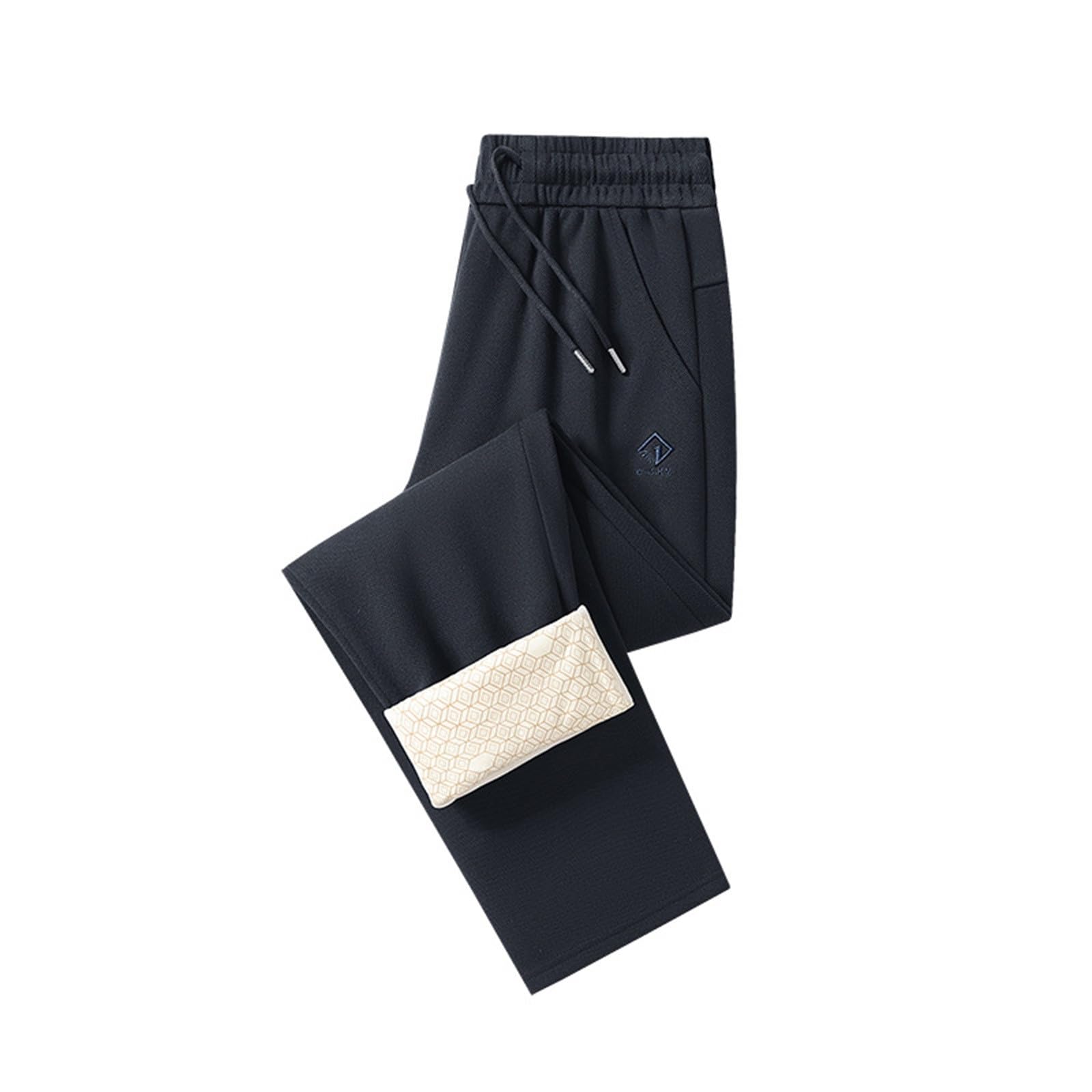 Pantalones Hombre Pitillo Chandal,Pantalones Deportivos De Invierno para Hombre CáLidos E Informales con Rodilleras Y CalefaccióN