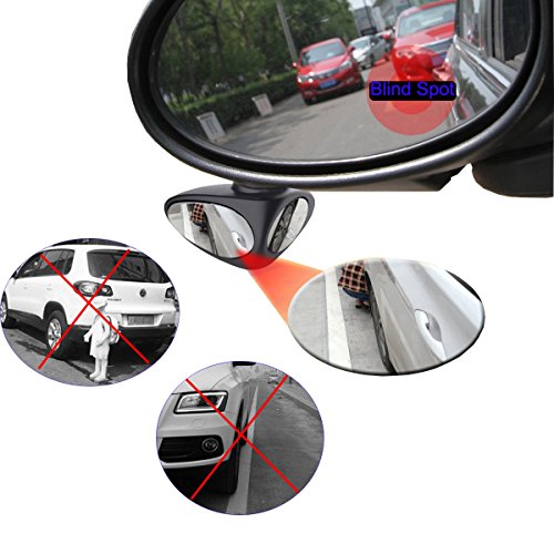 Blind Spot Side Mirrors for Side Rear View Front Wheel Curb View Universal Vehicle Car Truck - 1 Pair Left & Right - Thumbnail 6