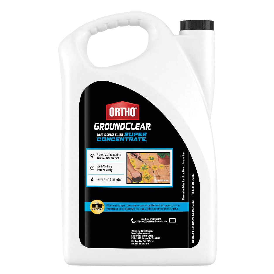 Image of Ortho GroundClear Weed and Grass Killer Super Concentrate1: Treats up to 8,960 sq. ft., Fast Acting, Kills to the Root, 1 gal.
