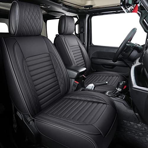 Image of Aierxuan Front Jeep Wrangler JK JL Seat Covers 2 /4 Door, Black