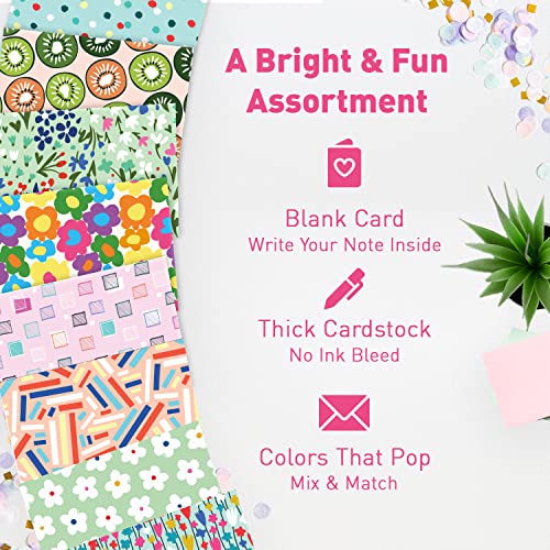 Image of S&O Blank Cards for All Occasions in One Box Set - Blank Notecards for Handwritten Messages - All Occasion Notes Assortment Box with covers - 100 Vibrant Notecards and Envelopes Pack