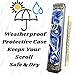 Tamara Baskin Art Glass Mezuzah, Easy Mount Indoor or Outdoor Weatherproof Metal Case Gift Box and Non-Kosher Scroll Included Hand Made in USA Guaranteed for Life (Marbled Blue White)