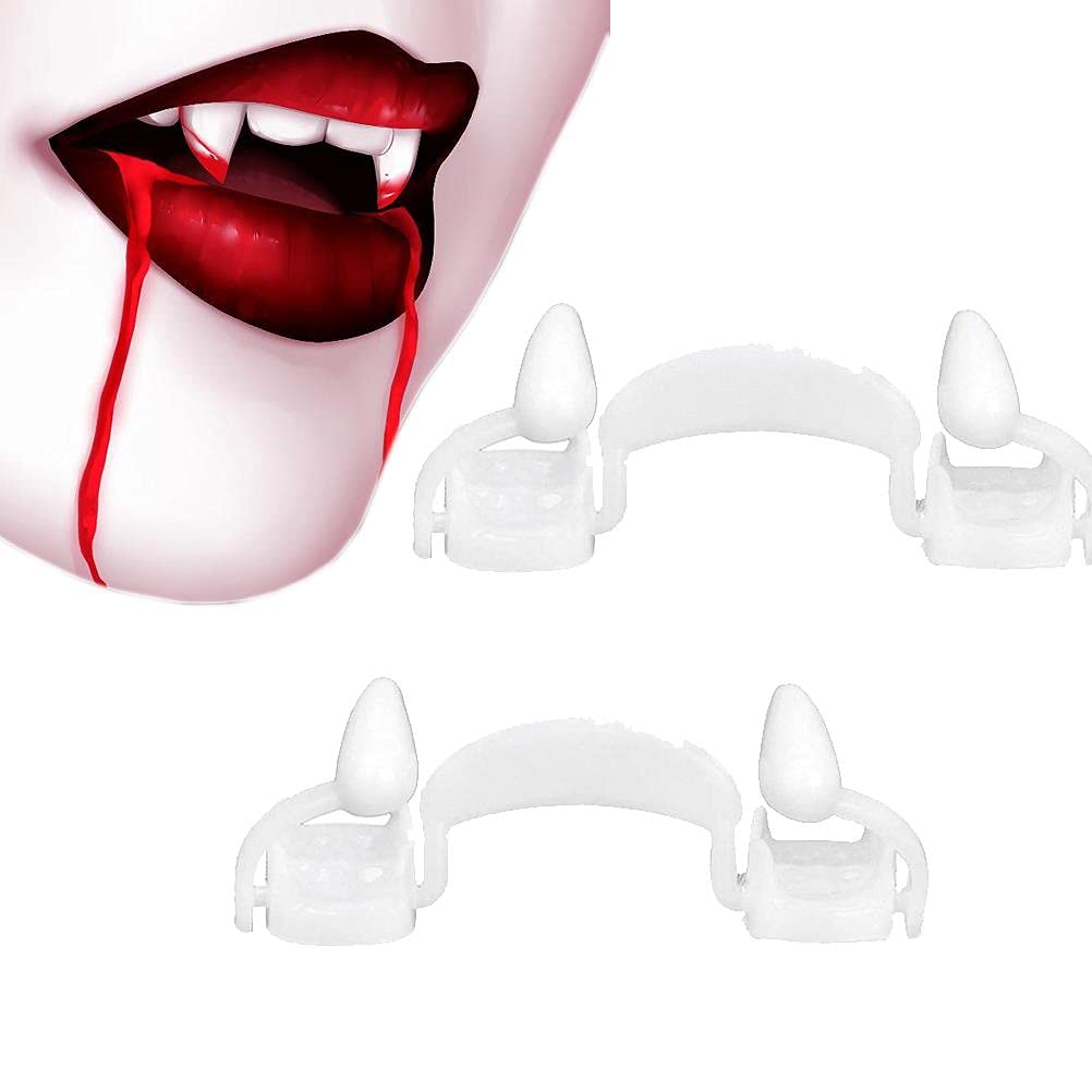 Buy kekafu 2Pcs Halloween Retractable Vampire Fangs Retractable Braces