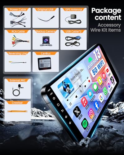 Image of 4G RAM+64G ROM Car Radio for Toyota Highlander 2008-2012：10.2 Inch 1280x800 IPS HD Touchscreen Wireless CarPlay /Android Auto /GPS Navigation /Bluetooth 5.4 /5G WiFi /SWC /FM RDS /1080P AHD Backup Camera