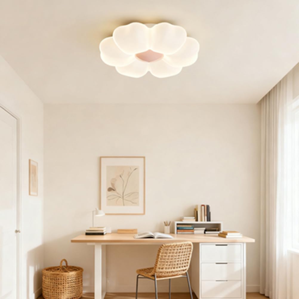 AoLa LED Deckenleuchte Blume Kinderzimmerlampe Kreative 3 Farben 3000K/4500K/6000K Modern Deckenlampe Mädchen Jungen Babyzimmer DekoLampe für Kindergarten Schlafzimmer Innenbeleuchtung,Rosa