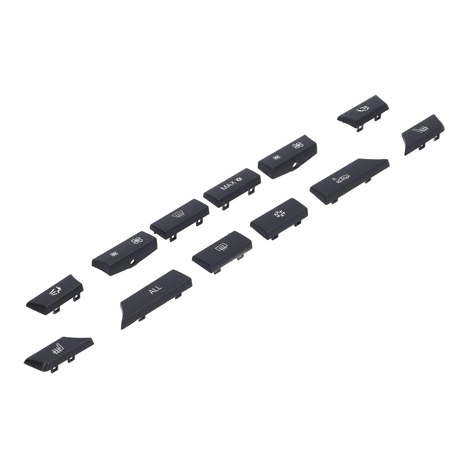 Bouton climatisation voiture, 12pcs capuchon interrupteur chauffage clé réparation, bouton AC plastique durable for BMW Série 5 Série 6 intérieur auto