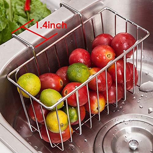 Thetis Homes Sponge Holder For Kitchen Skin, Stainless Steel Kitchen Skin Caddy, Durable & Rustproof Dishwashing Liquid Drainer, Dish Draining Skin Basket #TOP4