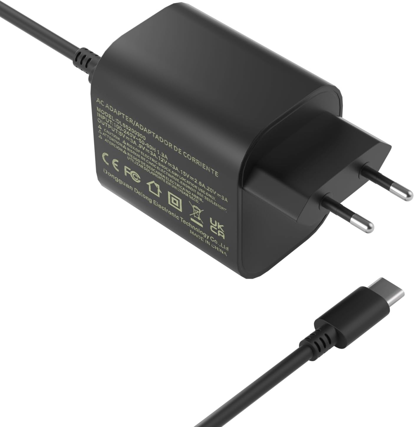 Ładowarka Switch 2 – zasilacz 60 W AC do Nintendo Switch 2 / OLED/Lite/Steam Deck, obsługa trybu TV Dock, szybkie ładowanie za pomocą kabla USB C o długości 5,9 ft