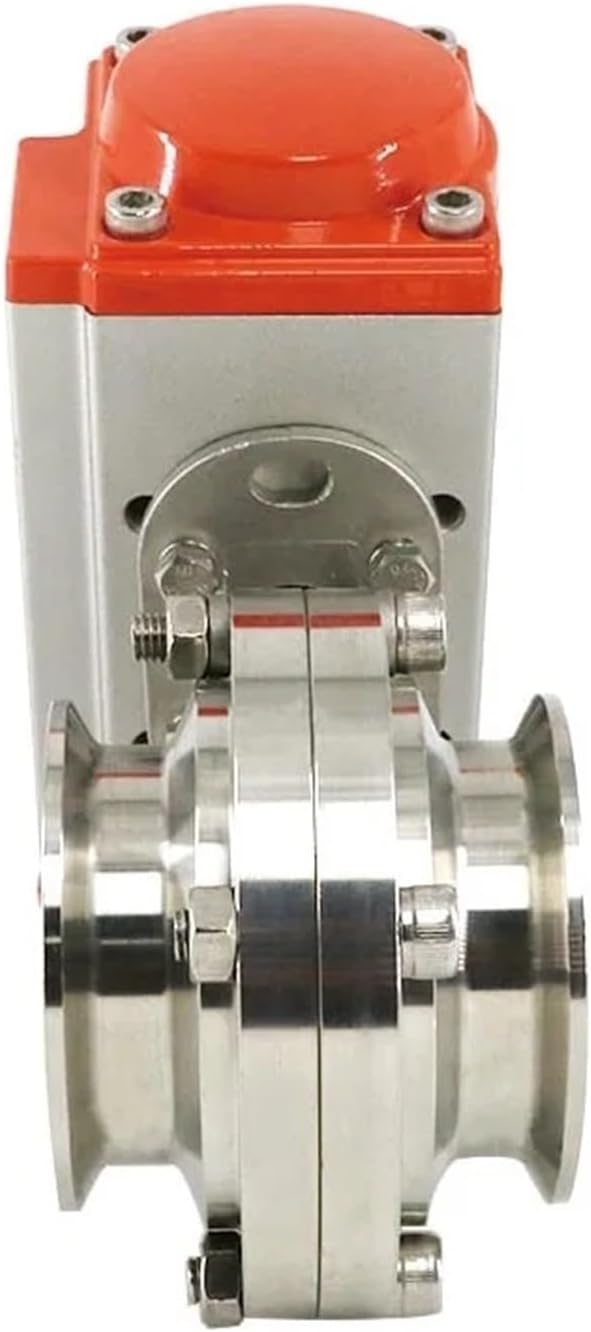 Sanitary Stainless Steel butterfly Valve Pneumatic Quick-connect Clamp Type O.D 159mm Quick-loading butterfly Valve