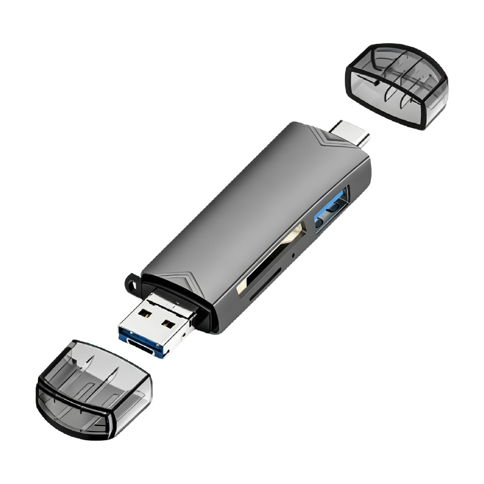 SD Kartenleser USB C, USB C SD Card Reader, 3 in 1 Micro USB, Kartenlesegerät mit SD Micro SD TF und USB Anschluss, USB 3.0 Adapter für Laptop Handy kompatibel mit iPhone 16 15 iPad Android