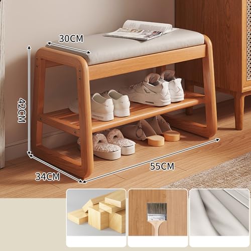 Banc de rangement à chaussures moderne du milieu du siècle