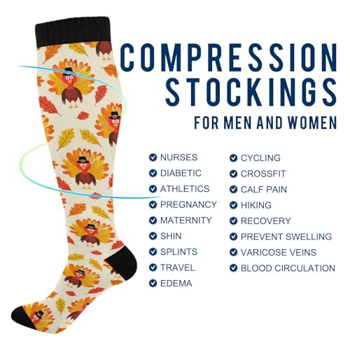 Image of Nander Kigai Compression Socks Women Men Knee High Stockings