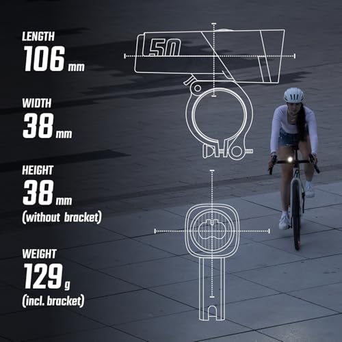 SIGMA Kit d'éclairage vélo LED Aura 50 Hiro 10 rechargeable USB-C - 4
