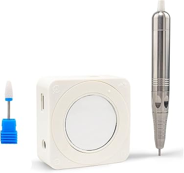 Nail Drill Brushless Nail Drill 36W 35000RPM Electric Manicure Drill Machine Portable Electric Nail Drill File Nail Supplies Color Metal Handpiece 1