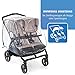 Euret 71584 - Protector para la lluvia para silla de paseo doble