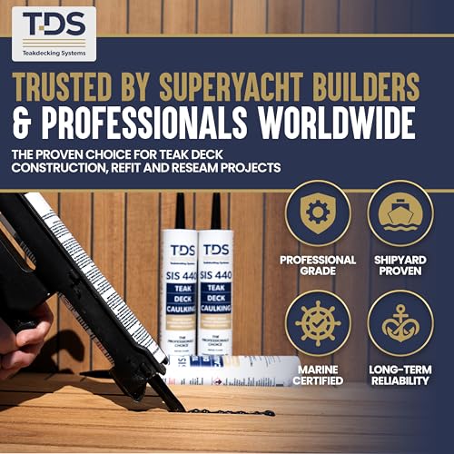 Image of Teakdecking Systems (TDS) SIS 440 Teak Deck Caulk Cartridge 10.3oz - Black