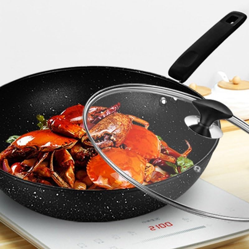 Easy to clean Medical Stone Cookware Set Thick Bottom Induction Cooktop Compatible Non Stick Kitchen