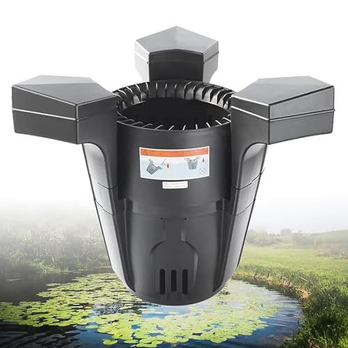 Skimmer De Bassin Flottant – Skimmer À Aspiration avec Pompe, Cordon d'alimentation De 10 M, Filtre De Purification des Plantes Aquatiques pour Le Nettoyage des Bassins Et Lacs Extérieurs De Jardin