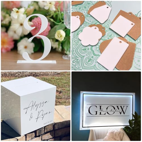 Image of KAITELA White Acrylic Sheet 12 inch x 16 inch x 1 /8 inch Thick (3mm) Cast Plexiglass Panel Plastic Board for Craft Project, Laser Cutting, Engraving, Sign, Pack of 2