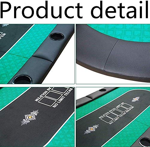 NOALED Tragbarer, Faltbarer Pokertisch mit ovaler, gepolsterter, klappbarer 2-in-1-Pokerspielplatte mit Tragetasche für 10 Spieler, einfach zusammenzurollen und zu verstauen – Bild 4