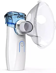 Portable Nebulizer, Ultrasonic Mesh Nebulizer Cool Mist Steam Inhaler for Moisture, USB/Battery Operated Mini Nebulizer Machine for Home Office Travel Use