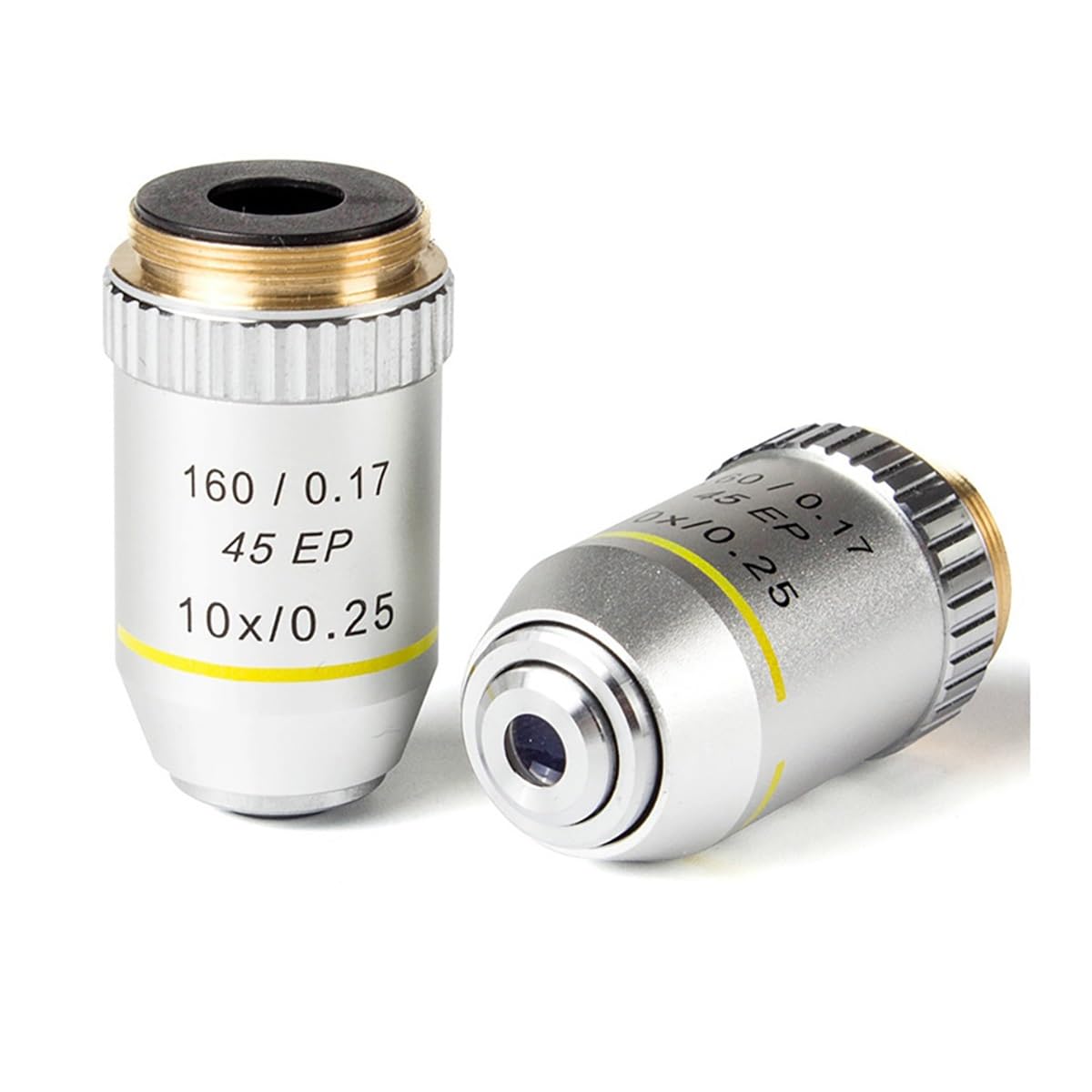 Microscope 4X 10X 40X 100X 160/0.17 Semi Plan Achromatic Lens for Biological Microscope(10X)