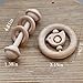 2pc Set Wooden Rattle Toys Beech Wood Ring Montessori Bird Shape Grasping Toddler Toys