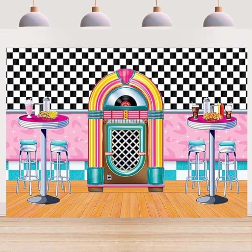 Fondo fotográfico retro 7x5ft rosa para fiesta miniatura 2