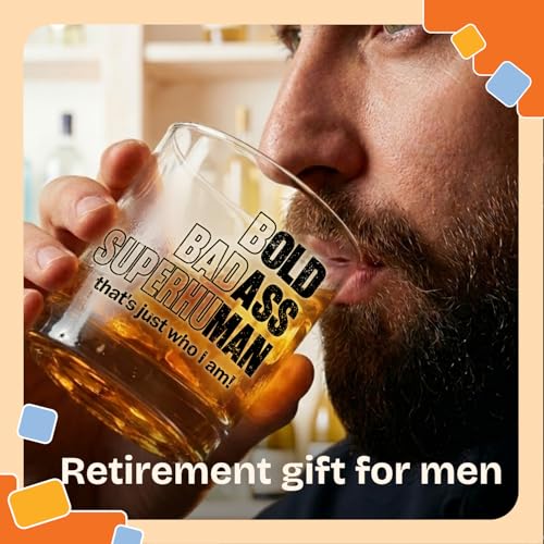 Image of NewEleven Gift for Dad, Husband, Grandpa - 50th, 60th, 70th Birthday Gifts For Men, Funny Dads Birthday Gifts Ideas, Gift for Father From Daughter, Son - Whiskey Glass