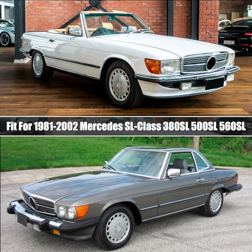 Image of Waterproof Car Covers Replace for 1981-2002 Mercedes Benz SL-Class 380SL 500SL 560SL, 6 Layers All Weather Custom-fit Car Cover with Zipper Door for Snow Rain Dust Hail Protection