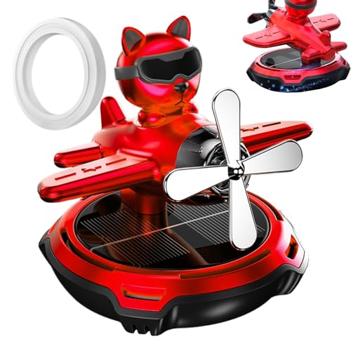 Lezccjm カーエアフレッシュナー、カーアロマセラピーの装飾,オートメガネ犬アロマセラピーディフューザー - RV、トラック、SUV、セダン用のソーラードライブオートデコレーションツール