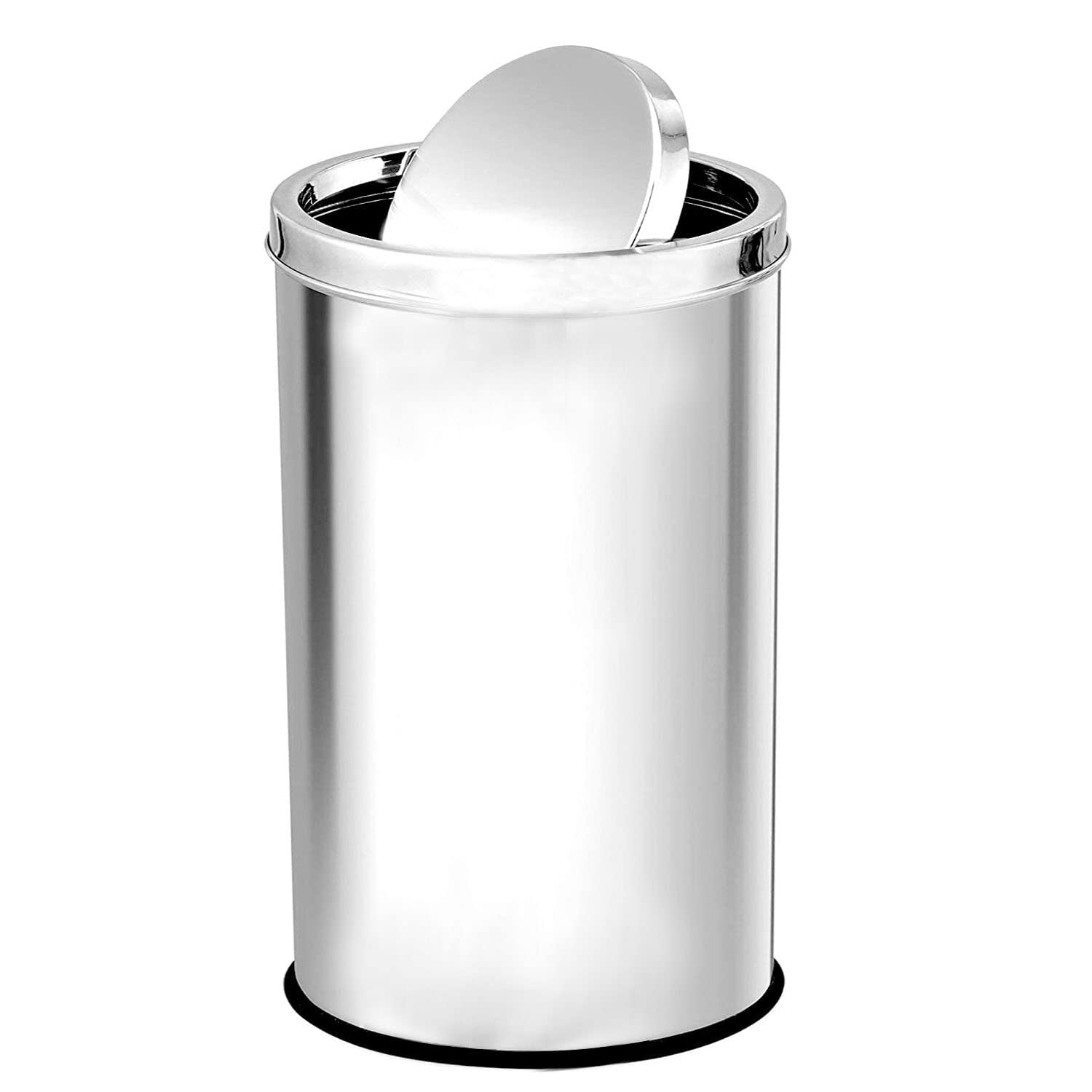 King International Stainless Steel Dustbin for Kitchen, Press Top Swing