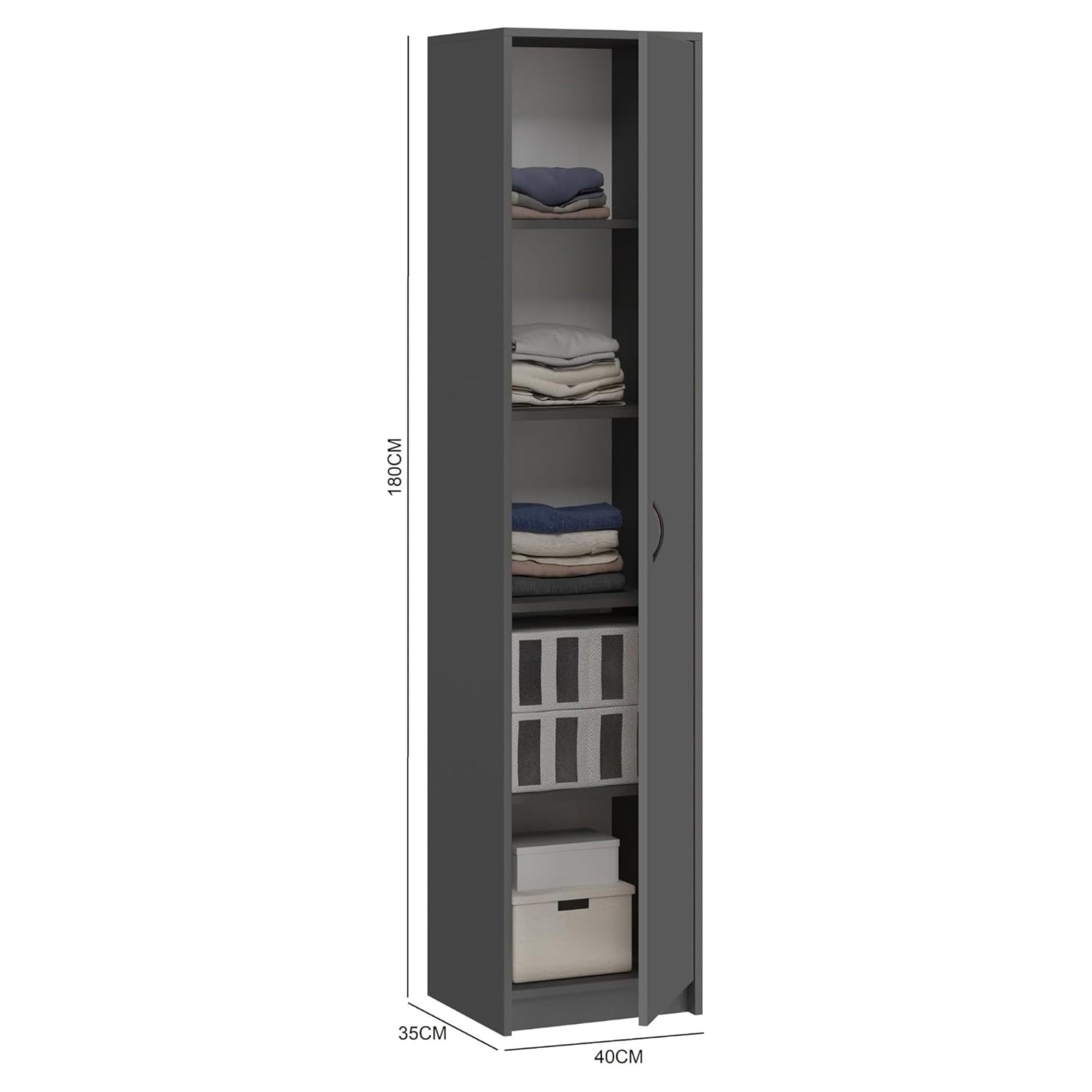 Libreria Blanco In Legno Ingegnerizzato E Massiccio, Dimensioni 62 X 32 X H180 Cm  Peso 29 Kg  Finitura Bianco  Rovere Woodman 123208008012