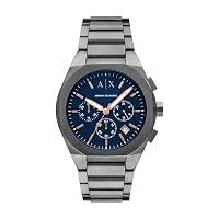 Armani Exchange Orologio uomo cronografo A|X Rafael fondo blu AX4182 cassa e bracciale acciaio
