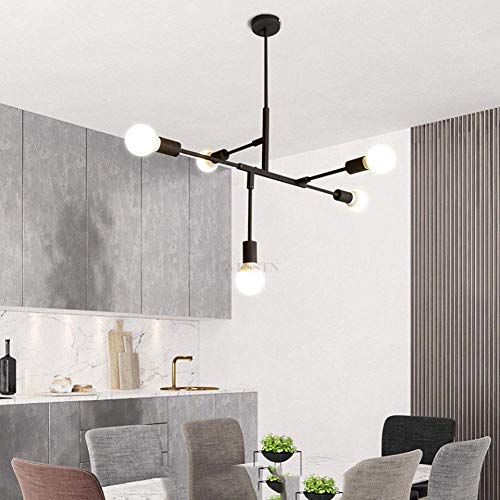 Lampe suspension or E27 avec plafonnier industriel et moderne