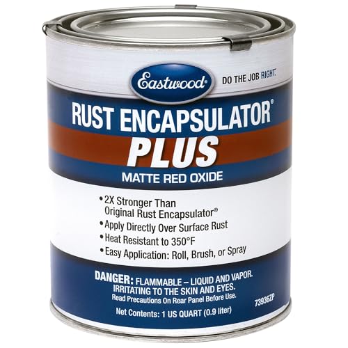 Eastwood Matte Red Rust Encapsulator Plus | Long Lasting Durable Finish 1 Coat Maximum Rust Protection | Heat Resistance up to 350 degrees Fahrenheit | Quart 1 Pack