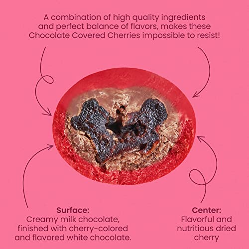 Chocolate Covered Cherries By Nutic | 5 Lb | Tart Dried Fruit Coated In White And Milk Chocolate | Chocolate Dried Red Cherry Cordials For Birthday Or Christmas Gifts #TOP3
