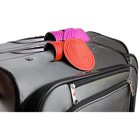 The Luggit Luggage Handle Wrap and ID Tag 2 Pack from Dream Essentials (Orange & Pink) Cover