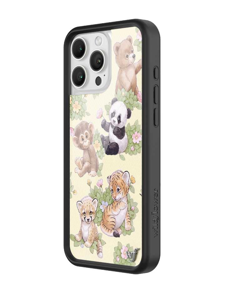 Image of Wildflower Cases - Compatible with iPhone 16 Pro Max | Protective Bumper, 6.5ft Drop Test Certified, Women Owned Small Business | Safari Babies