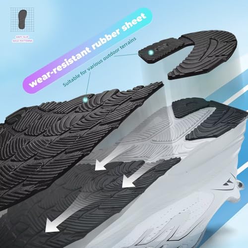 Image of KDN Men's Wide Toe Box Shoes Cushioned Road Running Shoes Non Slip Mens Walking Sneakers for Wide Feet Comfortable Athletic Gym Workout Shoes Wide Width