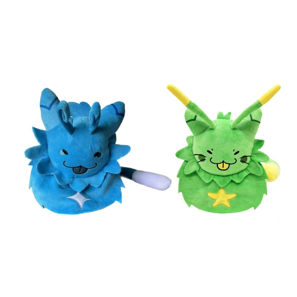 Gnarp Plush Regretavator Plushie Toy Furry Alien Cat Stuffed Plushies Doll Figure Game Cosplay Cute Kids Fans Gift 9” (Green&Blue)