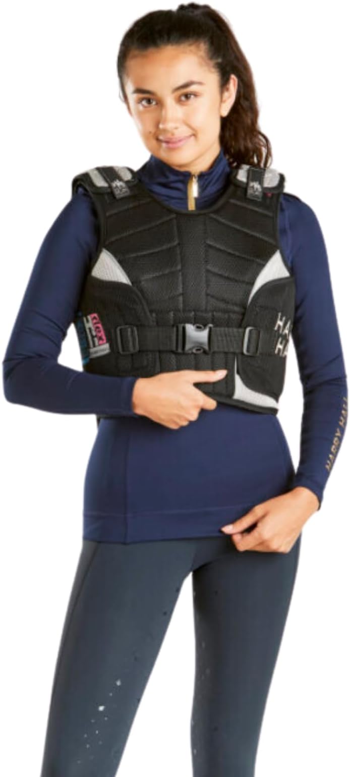 Harry Hall Body Protector Horse Riding - Womens Fit Hi-Viz Equestrians Level 3 EN 13158 Adult Protective Jacket Vest