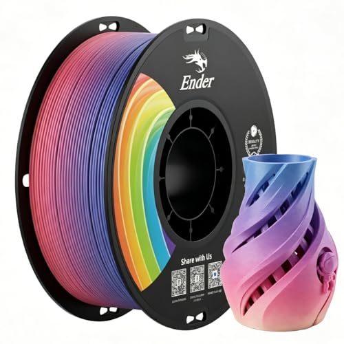 Creality Regenbogen PLA Filament 1 75 mm 1 kg Spule PLA+ High Speed Farbverlauf 3D Druck Filament 0 02 mm Maßhaltigkeit Optimiert für K1 K2 K1C
