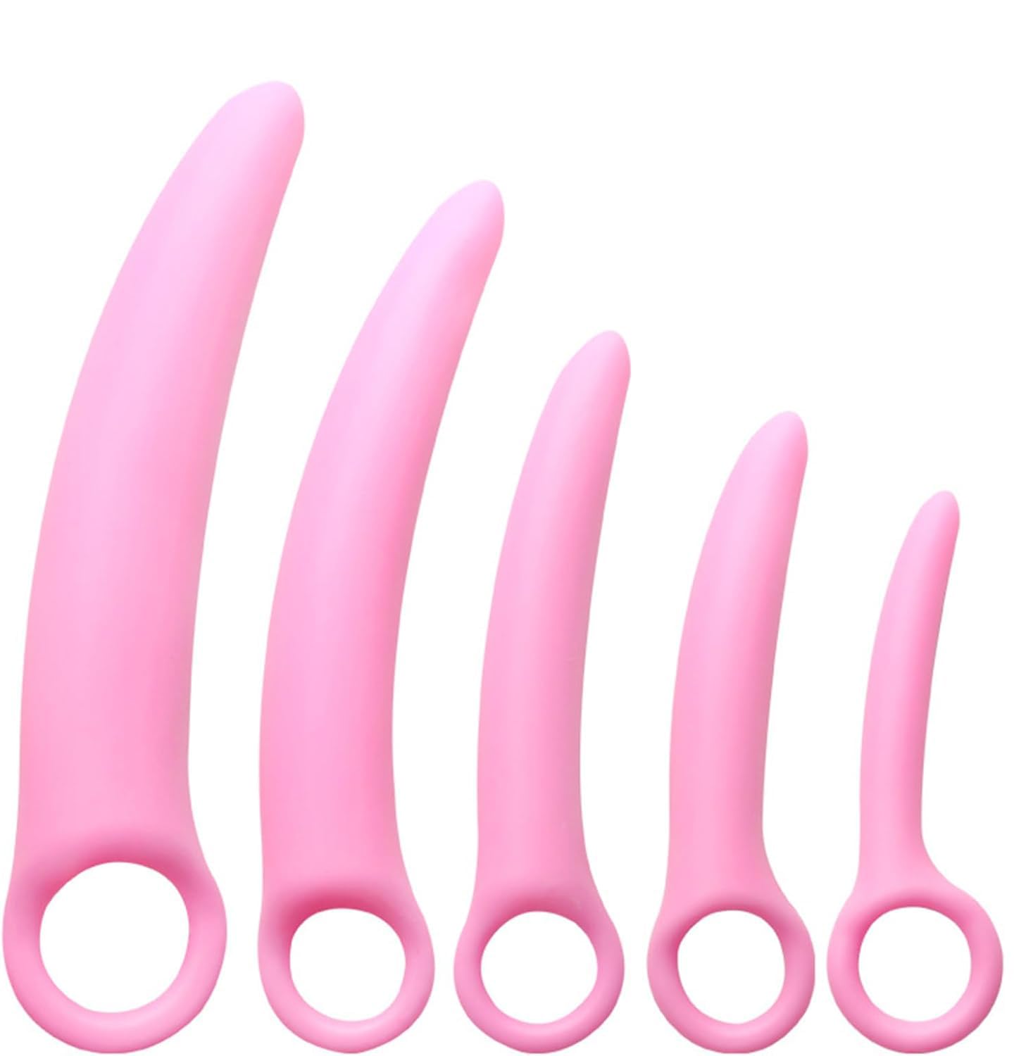 BDSMAGE Set di dilatatori per donne con 5 trainer vaginali in silicone, giocattoli sessuali per donne estremamente duri, plug anale per donne, dilatatore uretrale, giocattoli sessuali per donne sole