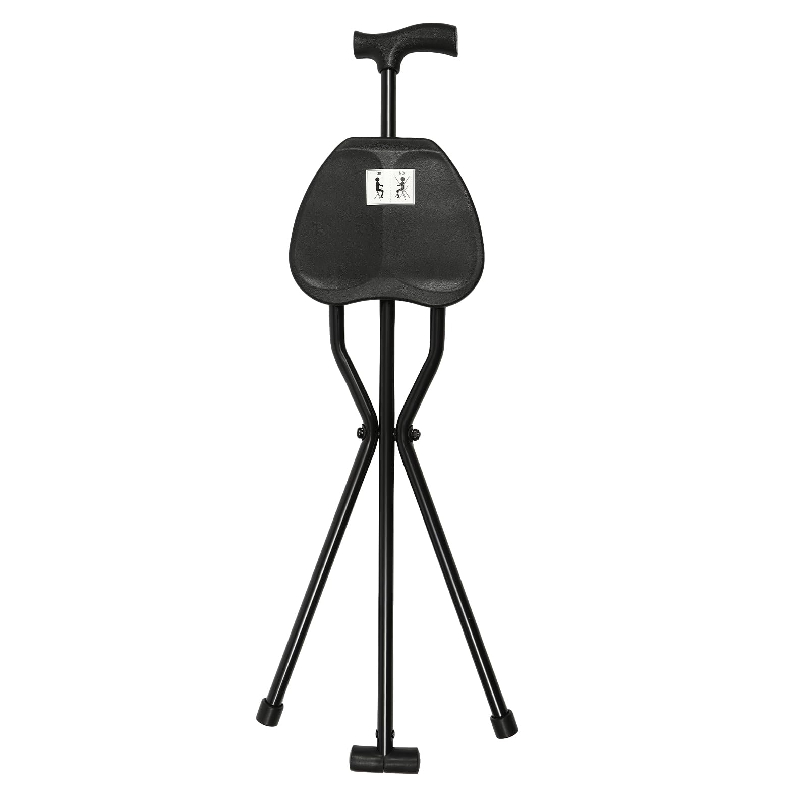 Bastón plegable 3 en 1 con asiento – Taburete ligero de aluminio para personas mayores y actividades al aire libre