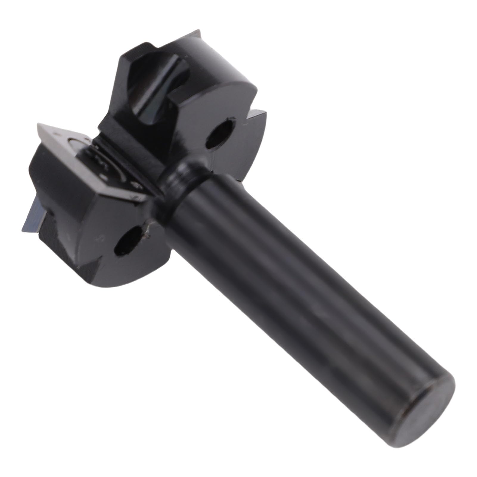 Walfront Punta per Fresa per Superficie Spoilboard Punta per Appiattimento Lastra Gambo Tondo da 1/2 Pollice Diametro Foro per Scanalatura da 1-1/2 Pollice con Inserto in Carburo su