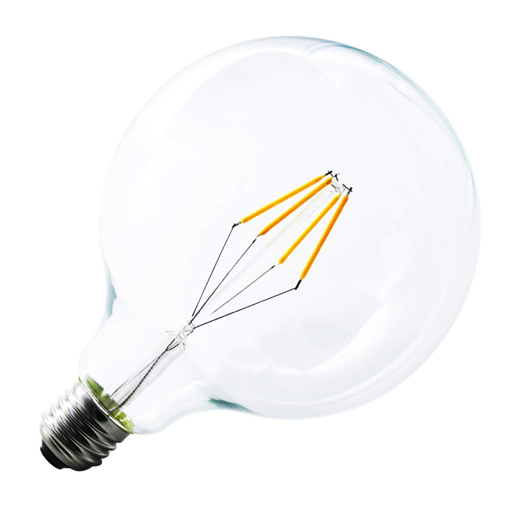 12 bombillas LED E27 G125, 6 W, blanco cálido 2200 K, bombilla de repuesto tradicional vintage para iluminación retro nostálgica