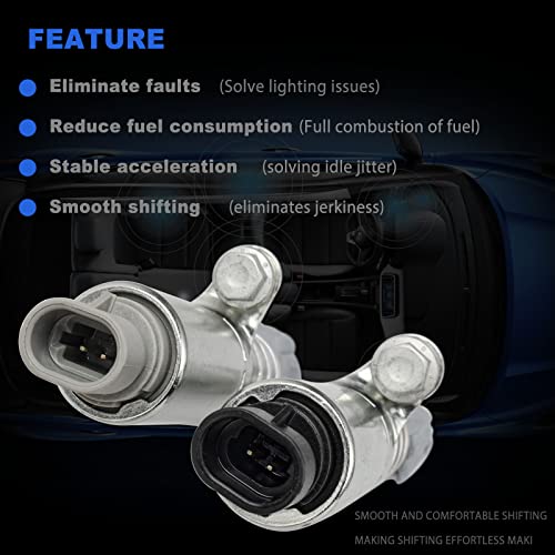 Vvt Intake & Exhaust Camshaft Position Actuator Solenoid Valve Kit For Chevy Gmc Equinox Malibu Cobalt Hhr Terrain Buick Pontiac Saturn 2.0L 2.2L 2.4L Replaces Part Number 12655420 12655421 And More #TOP6