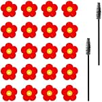 20pcs Cummingbird Feeder Remplacement Fleurs avec 2 Brosse de nettoyage, alimentation colibri Pièces de rechange nourrisseur d'oiseaux Fleurs de remplacement Ports d'alimentation pour l'extérieur