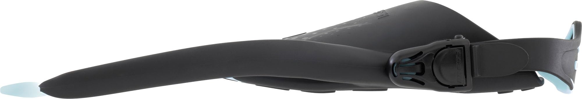 CRESSI since 1946 - Star Fins - Compact Adjustable Fin with a Powerful Vented Blade and a Comfortable Open Heel Foot Pocket - Black/Cyan - L/XL_EU 44/48 - Adults